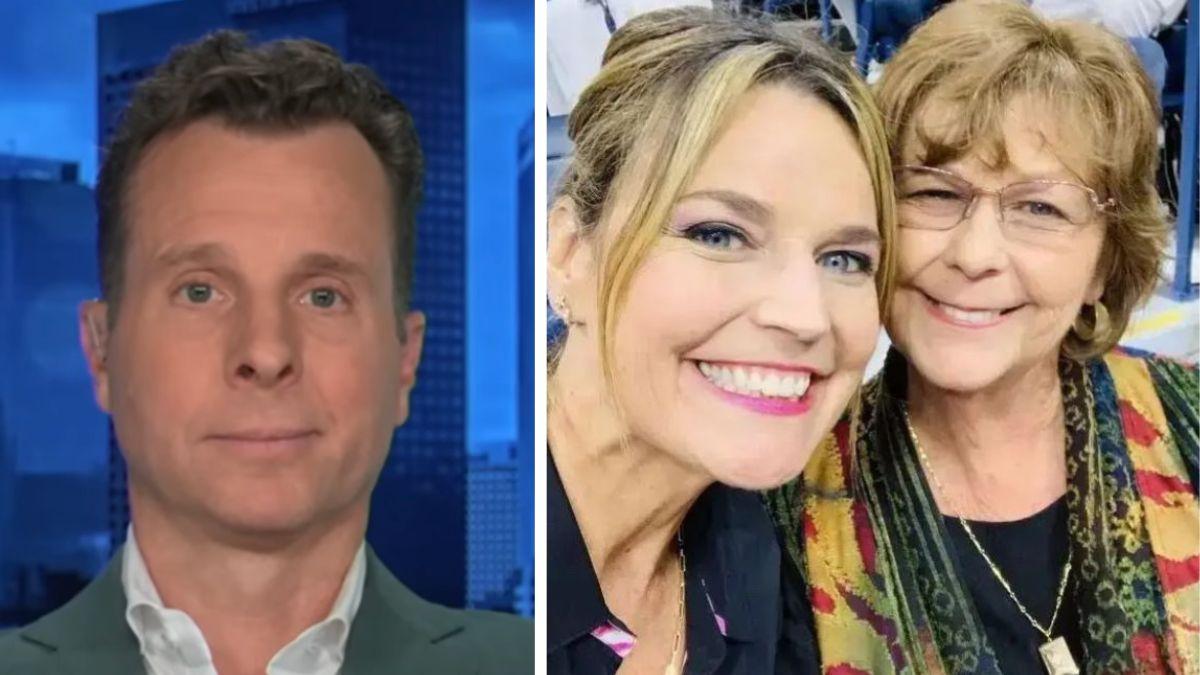split photo of Jamie Siminoff and savannah guthrie with mom nancy guthrie
