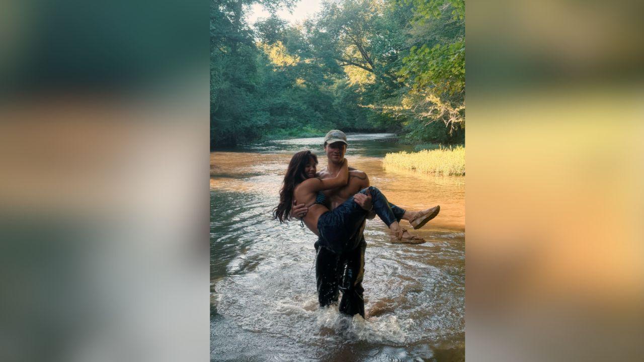image of The couple met while Rausch was looking for travel guides.