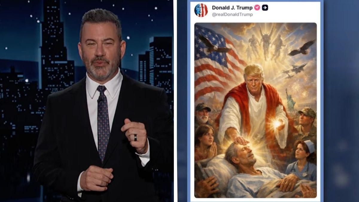 image of jimmy Kimmel and Donald trump