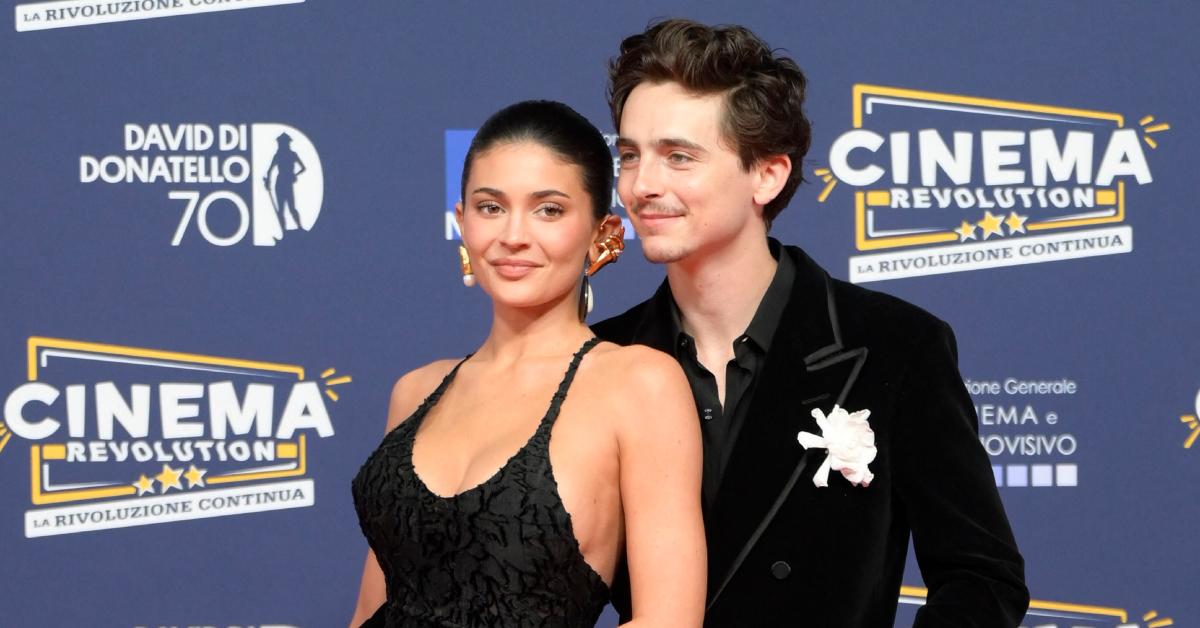 Photo of Kylie Jenner and Timothée Chalamet.