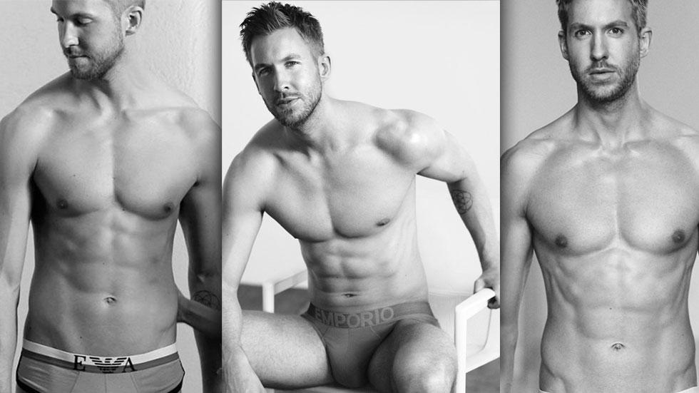 Calvin harris emporio armani shirtless