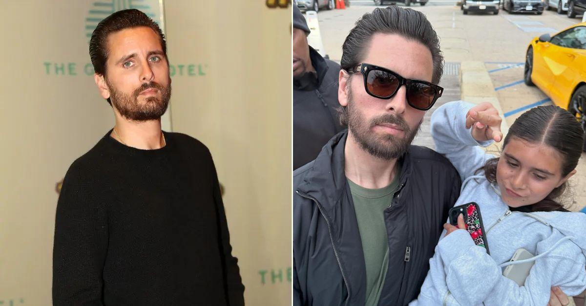 Photo of Scott Disick and a photo of him with Penelope Disick