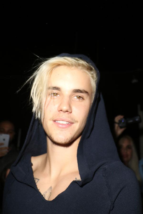 Justin Bieber sports new look in London with bleached blonde hair and a  moustache  Daily Record