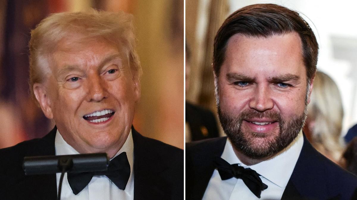 split of Donald Trump and J.D. Vance. 