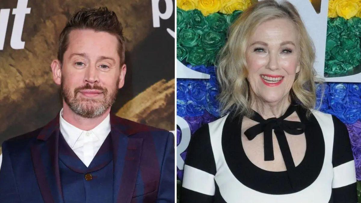 Split photo of Macaulay Culkin and Catherine O'Hara