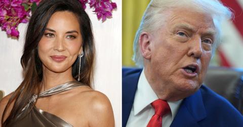 photo of Olivia Munn and Donald Trump