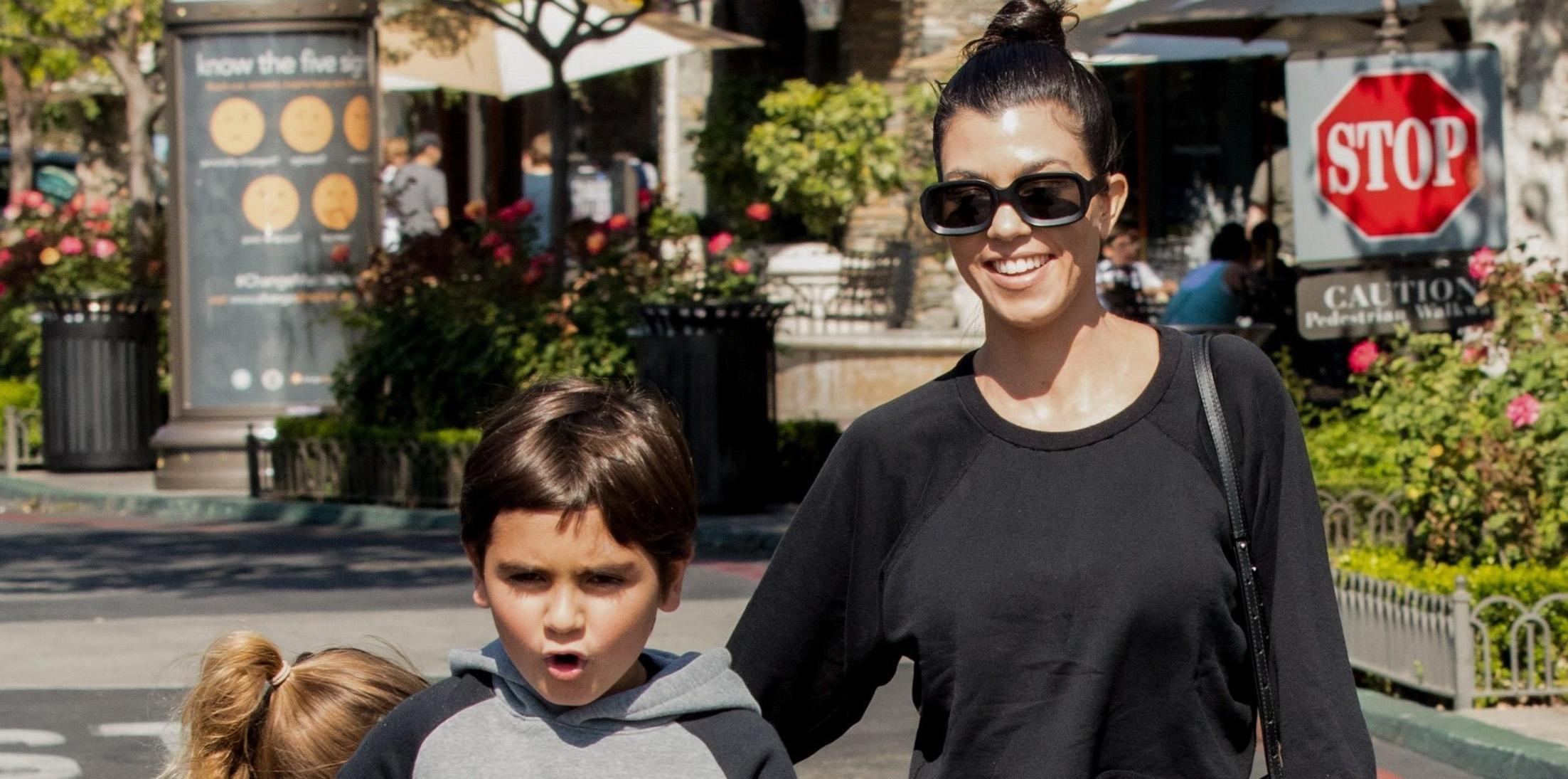 Kourtney Kardashian Takes Kids To Movies While Scott Disick Parities