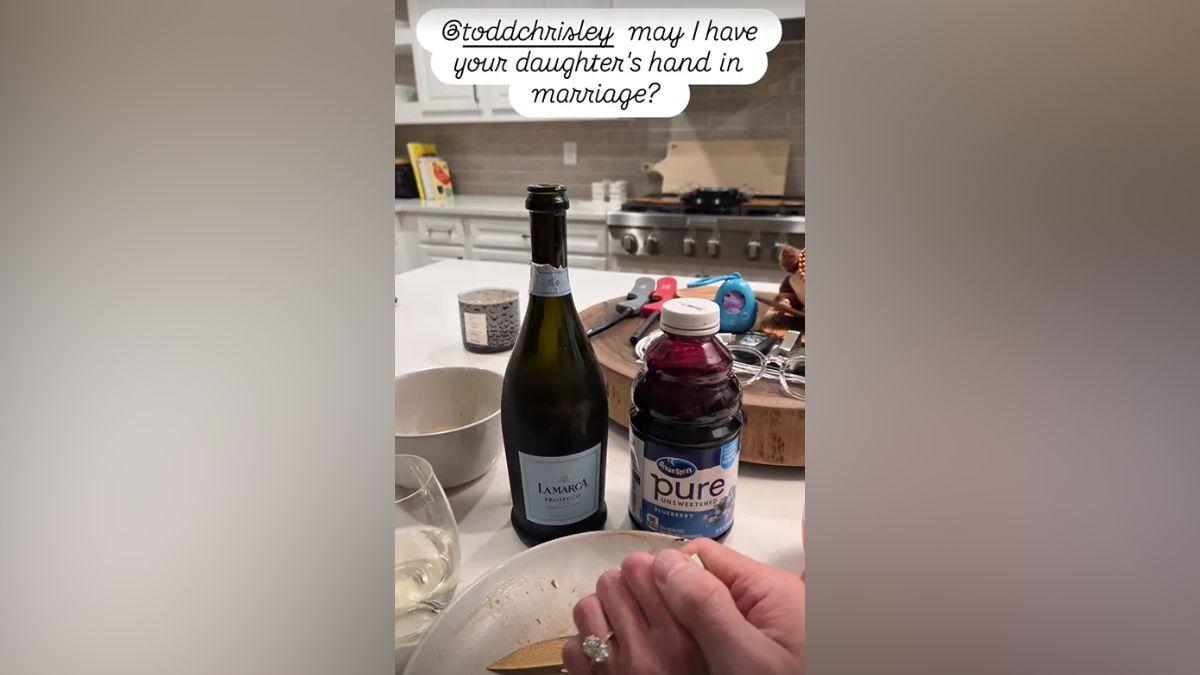 Image of Lindsie Chrisley sparked engagement rumors after her boyfriend shared a photo of her wearing a diamond on her ring finger.
