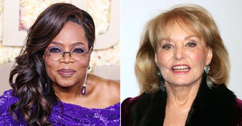 Photo of Oprah Winfrey; picture of Barbara Walters.