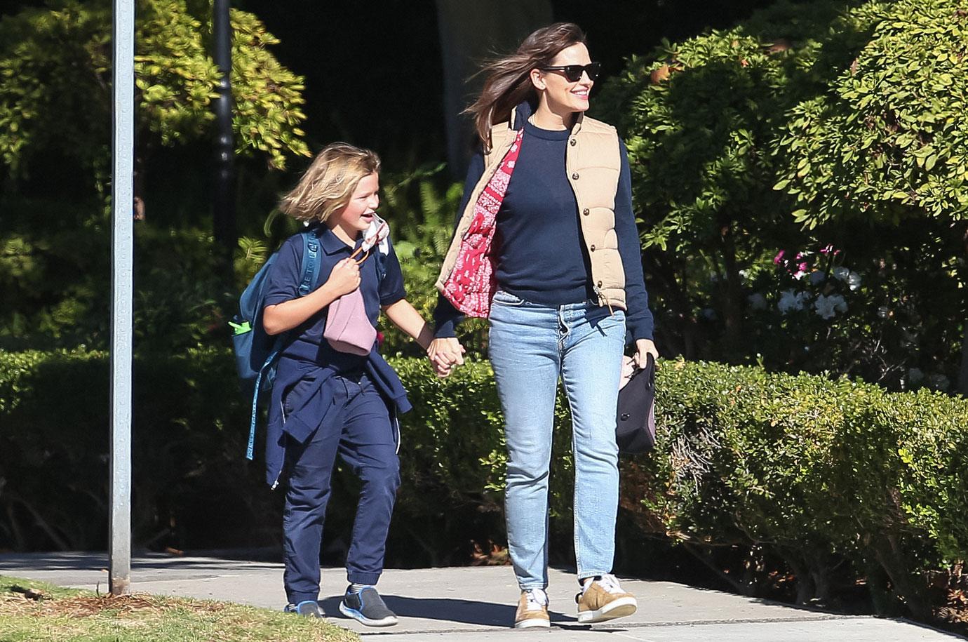 jennifer garner all smiles in santa monica with son samuel pics