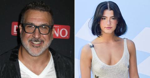 Photo of Joey Fatone; picture of Charli D'Amelio.
