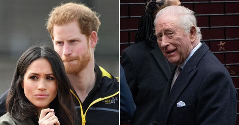 Photo of Meghan Markle, Prince Harry and King Charles