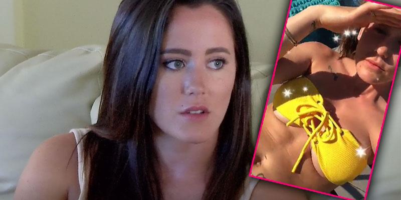 Jenelle evans pregnant baby bump photos bikini