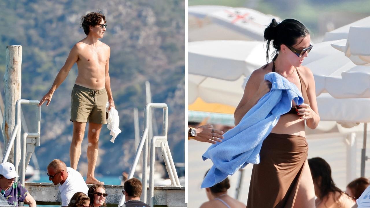 image of Katy Perry and Justin Trudeau were photographed enjoying a beach vacation together in St. Tropez, France.