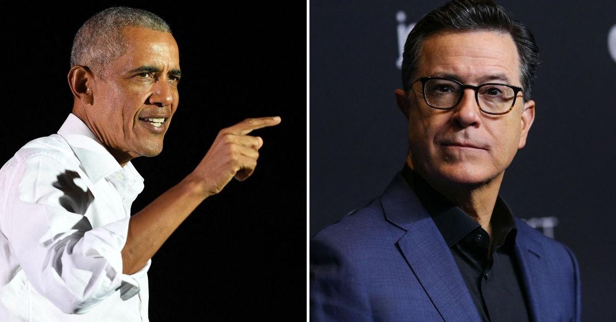 Stephen Colbert Brings Back Barack Obama's Controversial Tan Suit at Presidential Center Opening