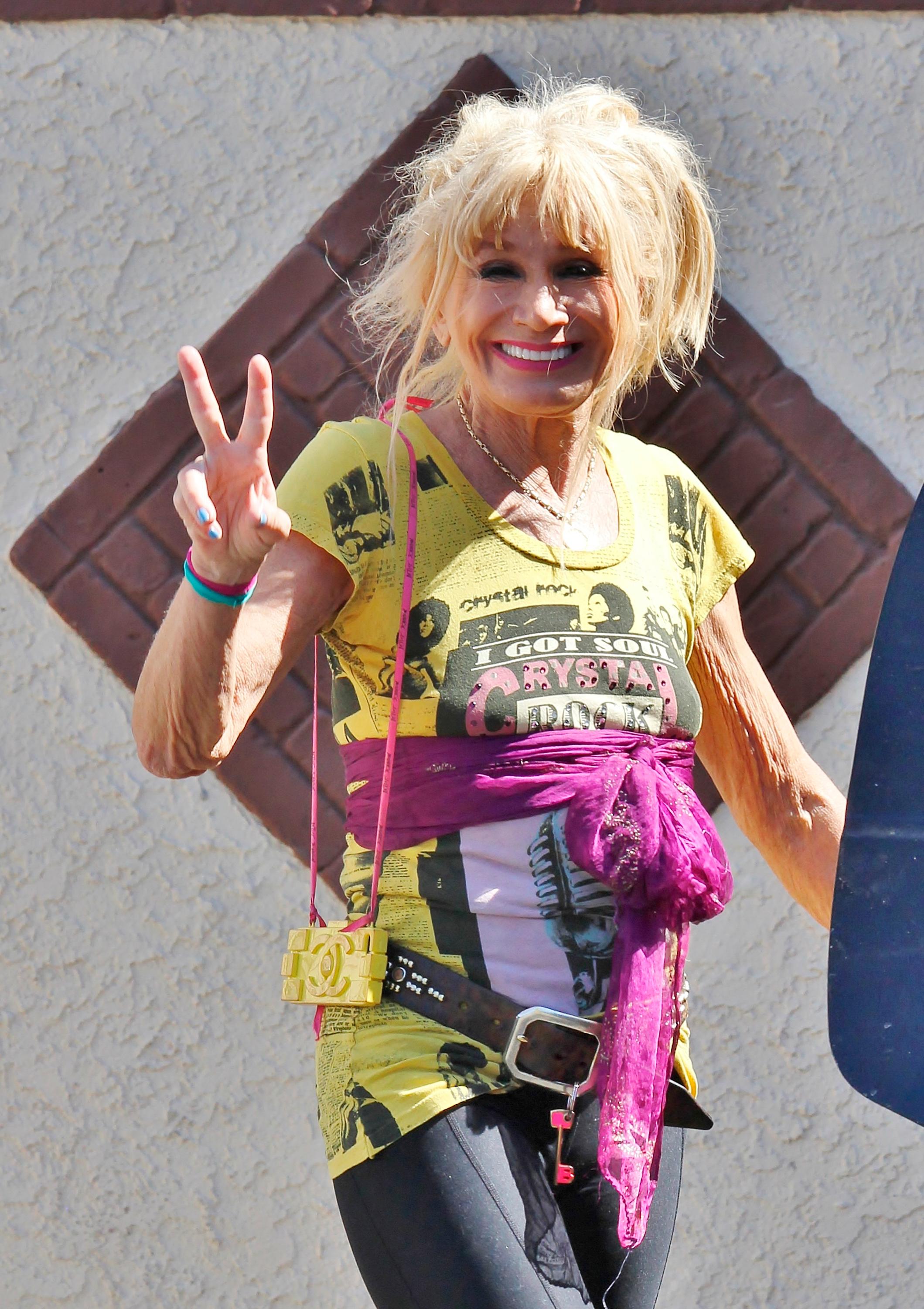 Betsey Johnson leaves the &#8216;Dancing with the Stars&#8217; rehearsal studio in Hollywood, California