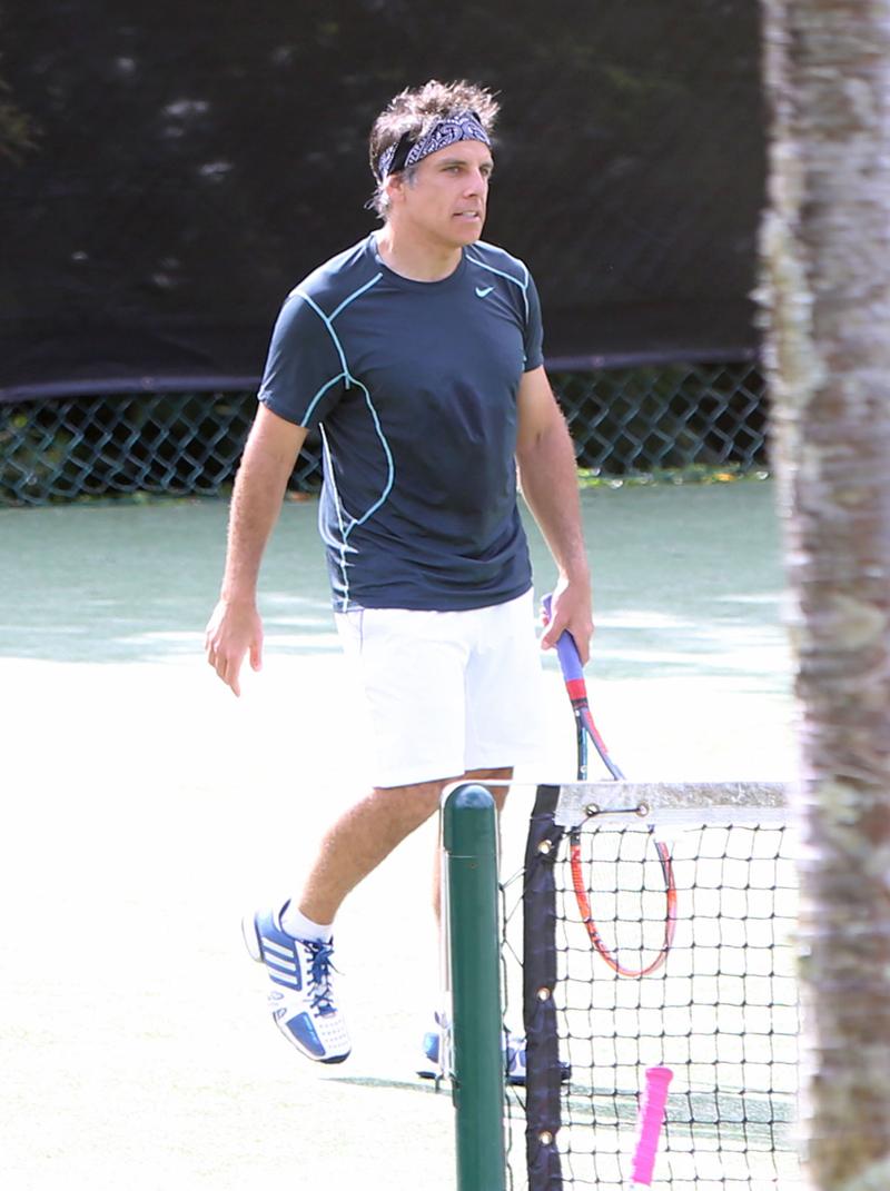 Exclusive&#8230; Ben Stiller Playing Tennis In Hawaii