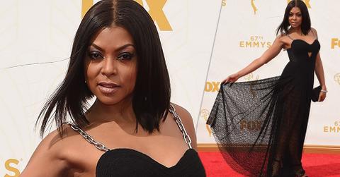Taraji p henson 2015 emmy red carpet