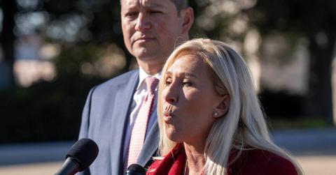 Photo of Rep. Tony Gonzales and former Rep. Marjorie Taylor Greene