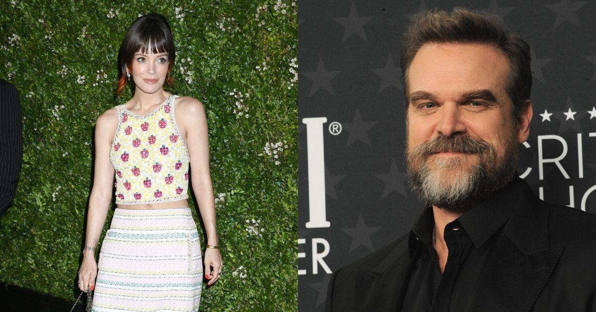 Composite photos of Lily Allen and David Harbour