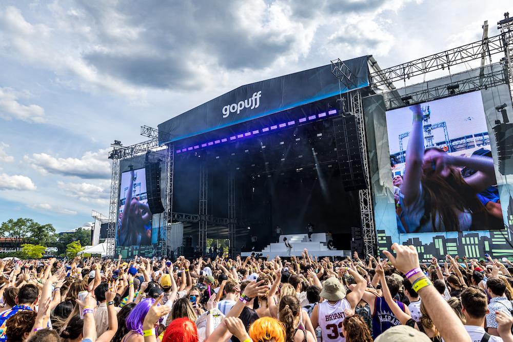 gopuff stage at  governors ball with channel tres photo credit alive coverage