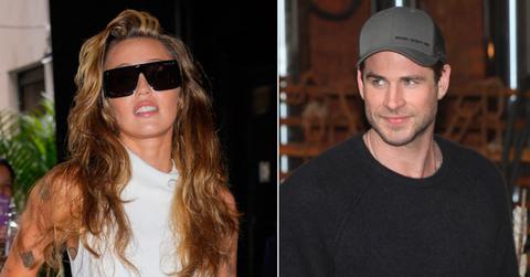 Photo of Miley Cyrus; picture of Liam Hemsworth.