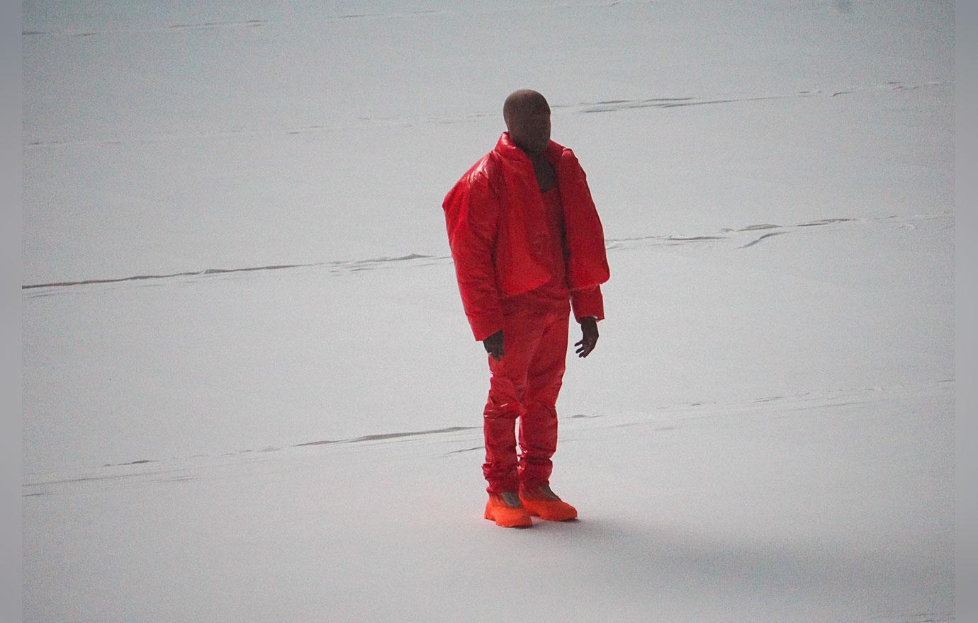 yeezy red puffer