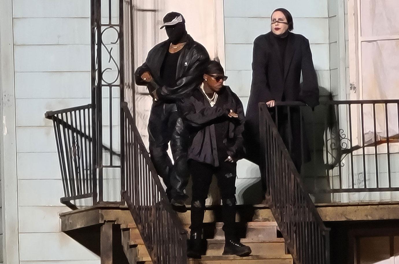 kim kardashian reportedly did not know kanye west bring marilyn manson and dababy on stage