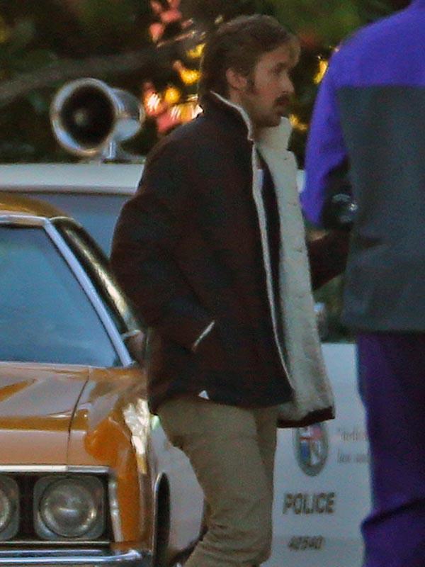 Ryan Gosling on the set filming his new movie &quot;The Nice Guys&quot; in Atlanta, Georgia