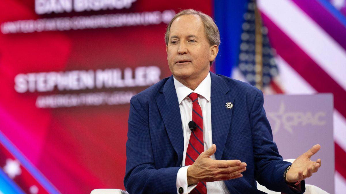 Image of Ken Paxton said critics haven't 'proved' accusations against Donald Trump.