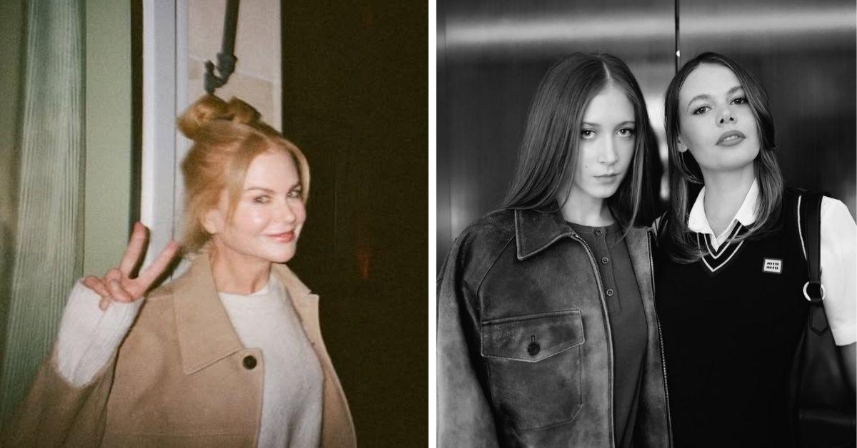 image of Nicole Kidman's daughters joined her at Paris Fashion week earlier this month.