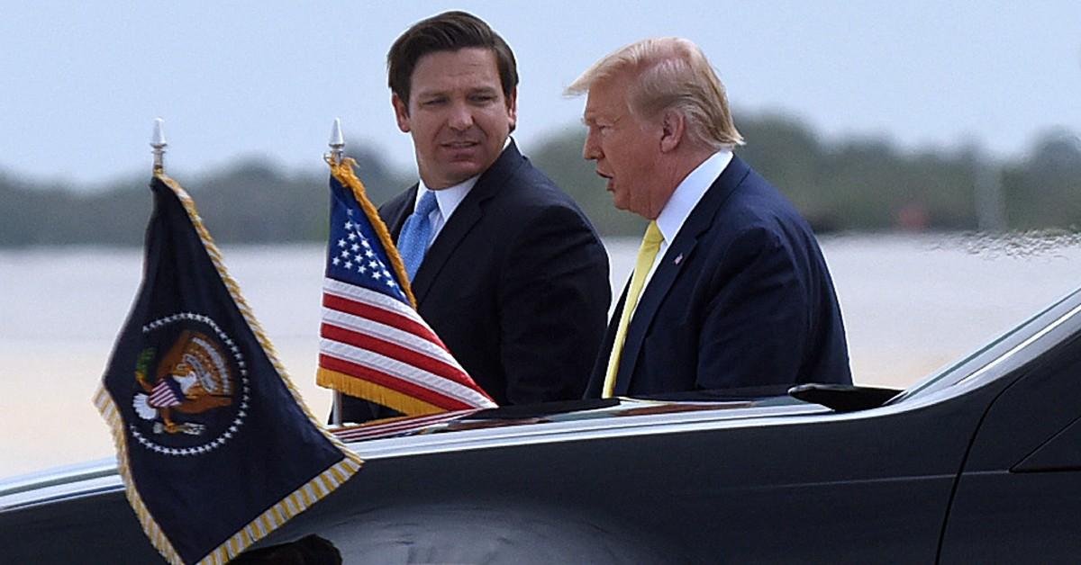 donald trump dissing ron desantis mending fences miami meeting