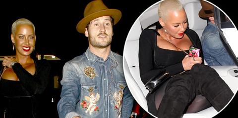 Yikes Amber Rose Nearly Suffers Wardrobe Malfunction During Date Night With Val Chmerkovskiy