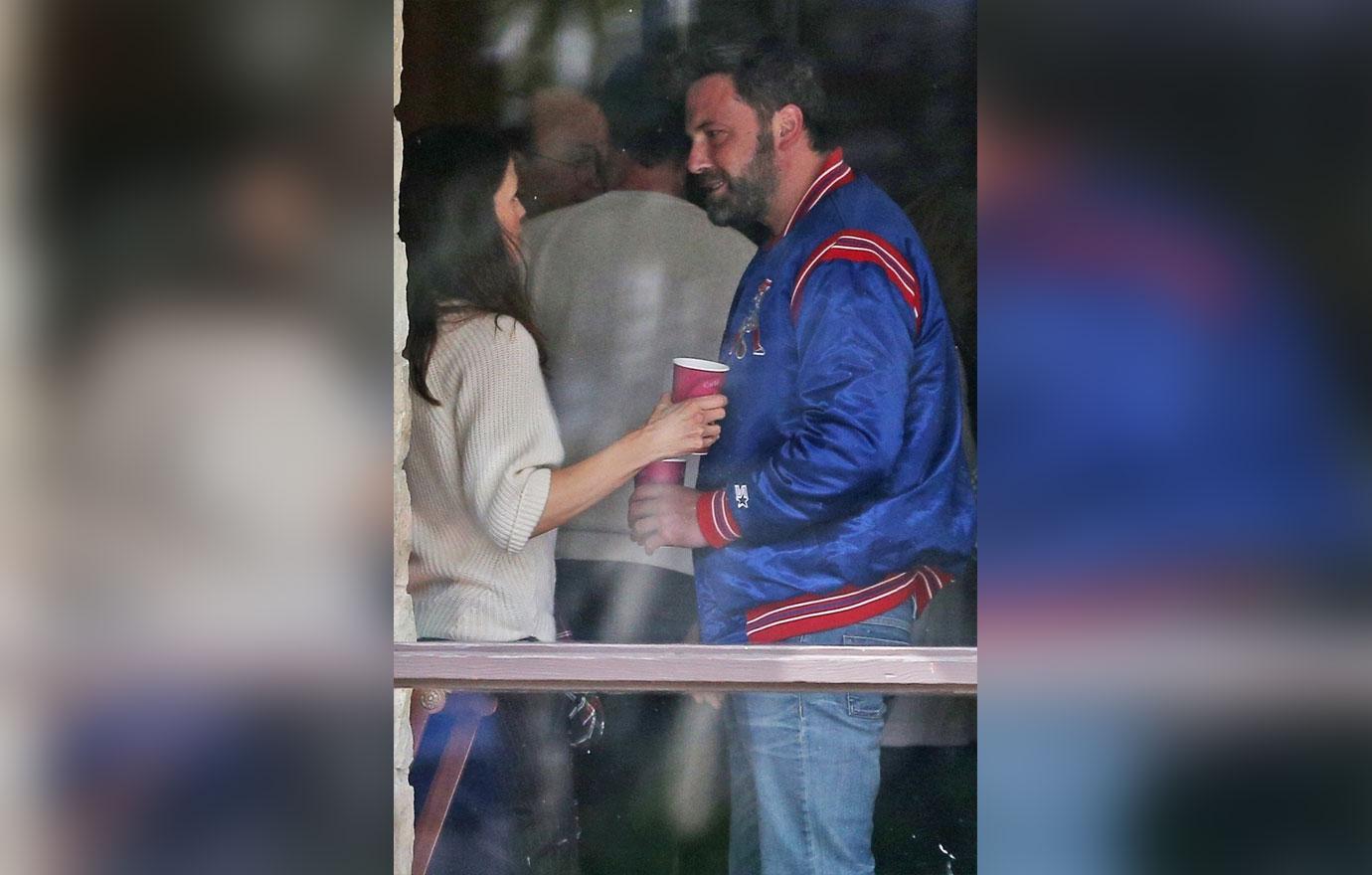 Ben Affleck and Jennifer Garner share an intimate moment at church