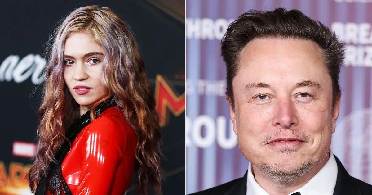 Composite photo of Grimes and Elon Musk