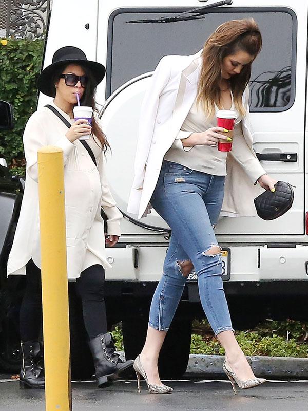 The Kardashians arriving at the Jerry&#8217;s Famous Deli to film &#8216;KUWTK&#8217; in Studio City