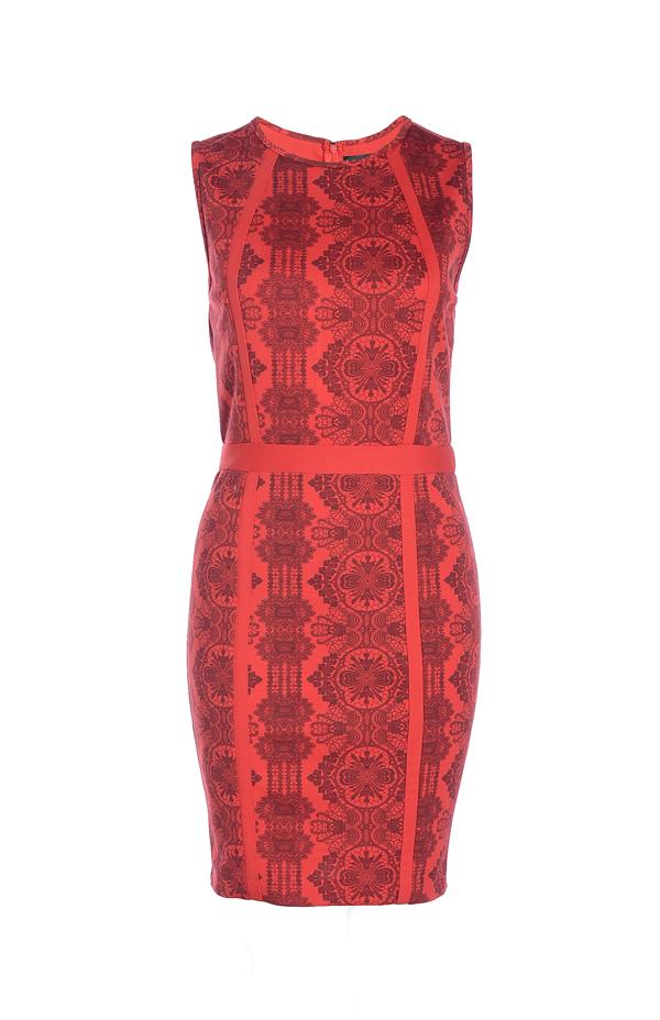 Kardashian kollection lace print dress