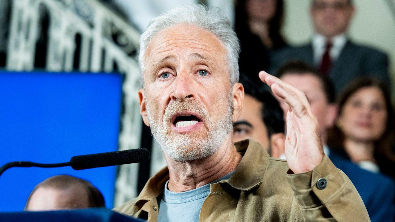 Photo of Stewart joked about what positive stories Trump could possibly ask for.