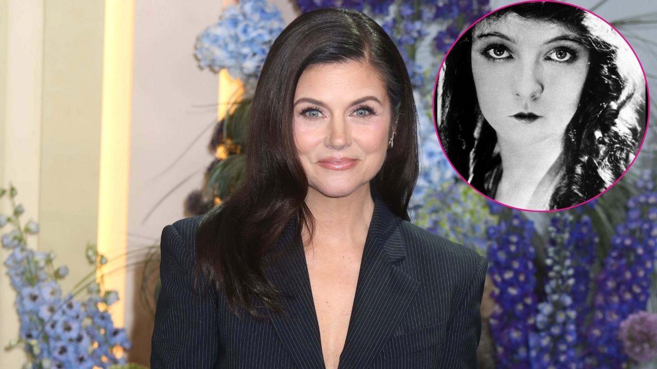 Image of Tiffani Thiessen and (inset) Lillian Gish.