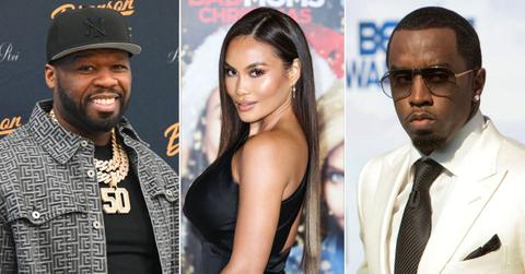 Composite photo of 50 Cent, Daphne Joy and Sean Diddy Combs