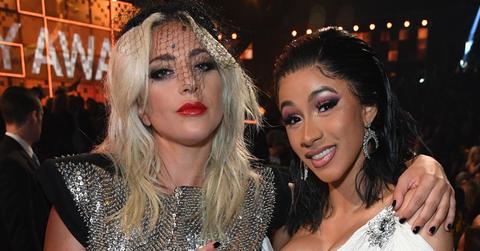 Lady Gaga and Cardi B at the Grammy Awards.