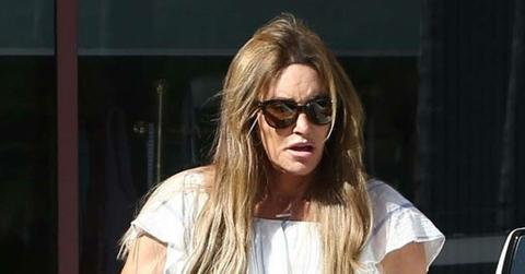 Caitlyn Jenner Spends Day With Dog White Dress Photos hero