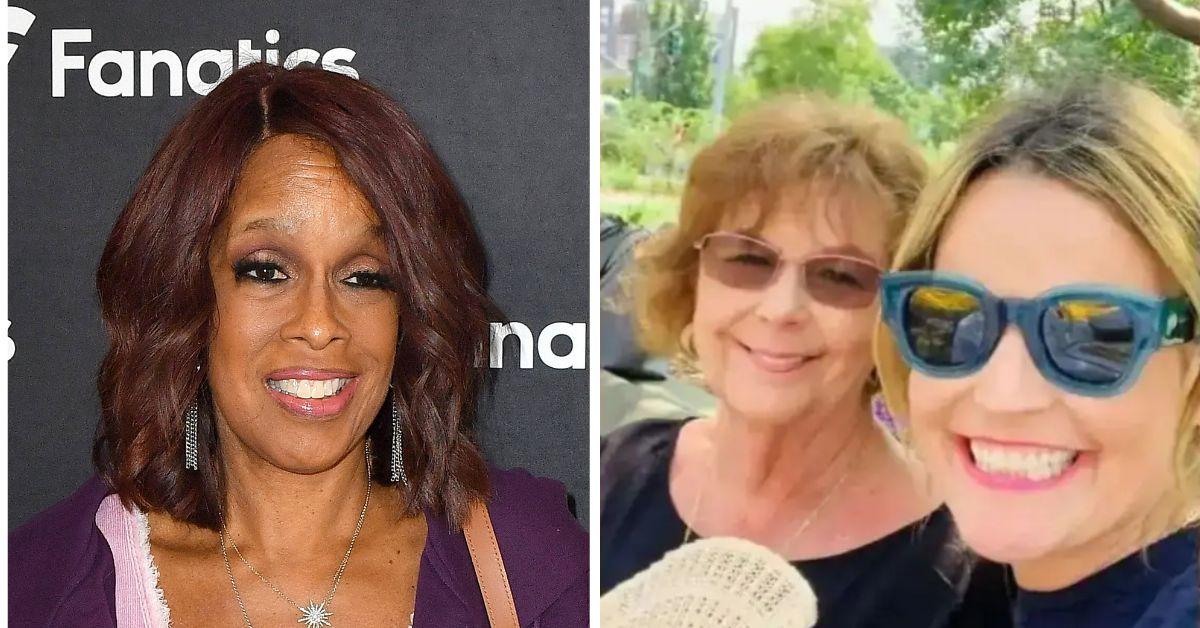 split photo of Gayle King, Nancy & Savannah Guthrie