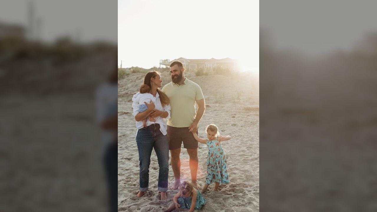 Photo of Kylie Kelce and Jason Kelce tied the knot in April 2018.