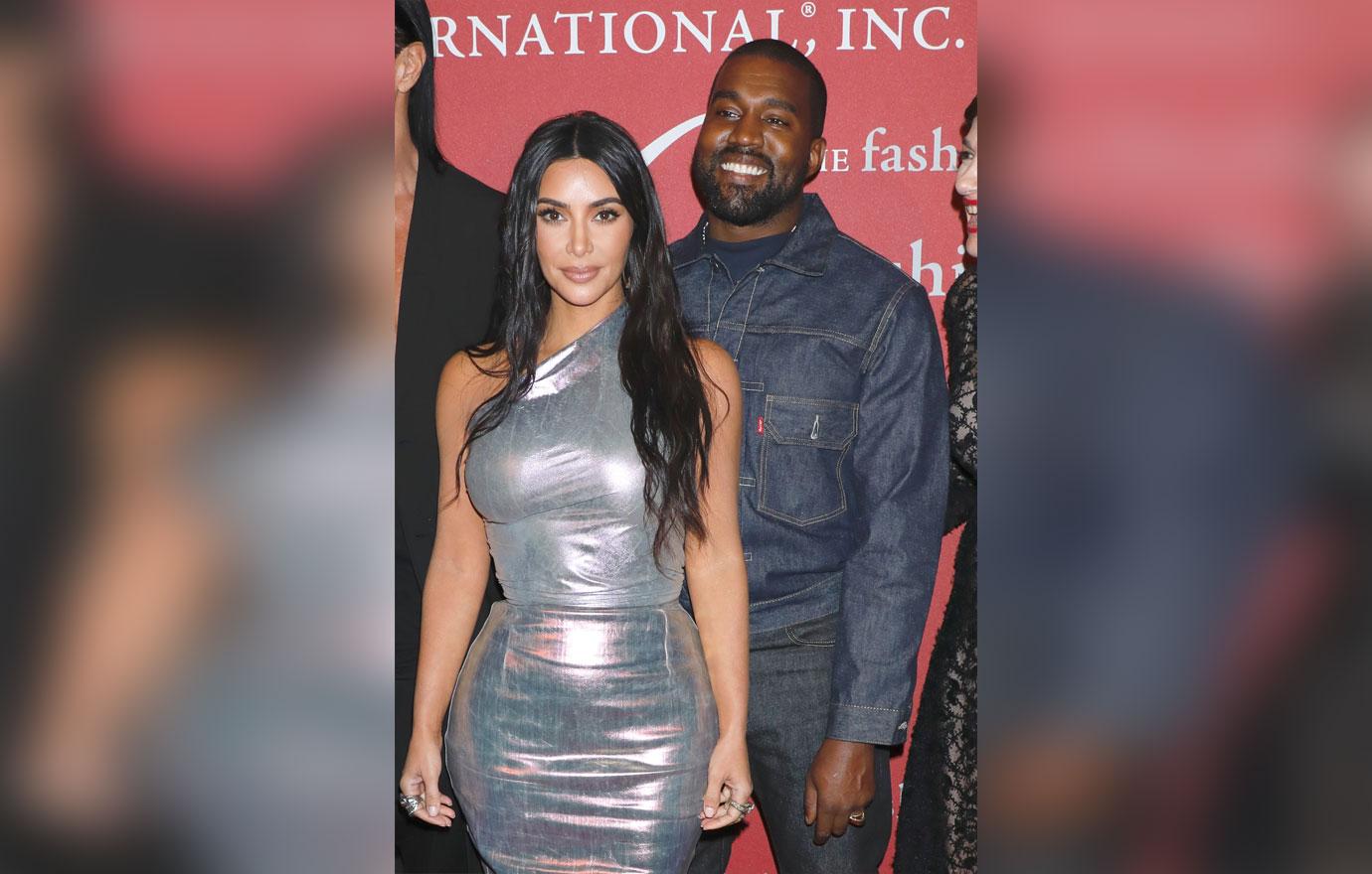 Kim Kardashian Silver Dress With kanye West