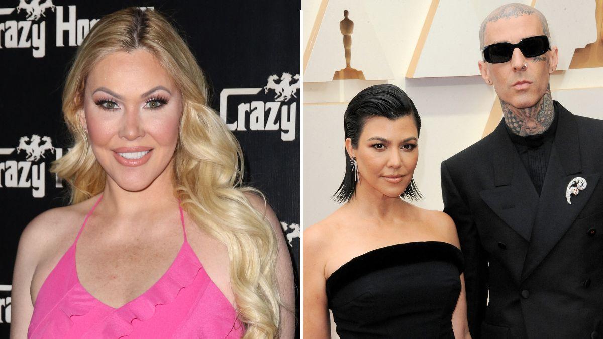 Photo of Shanna Moakler, Kourtney Kardashian and Travis Barker