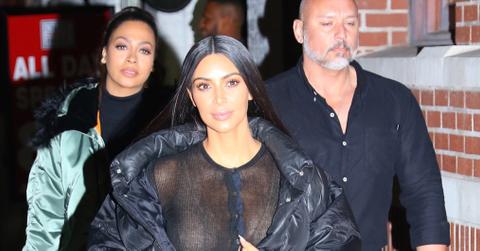 Kim Kardashian struts her stuff in an all black ensemble during New York Fashion Week