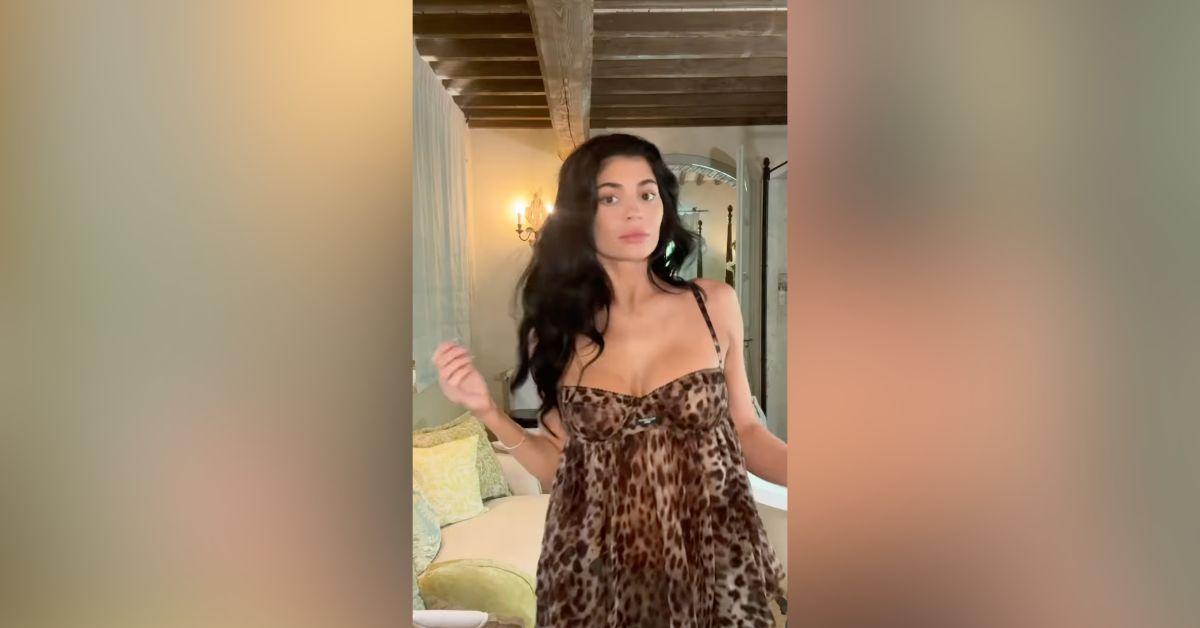 image of The mom-of-two kept her makeup soft while teasing her latest Kylie Cosmetics launch.