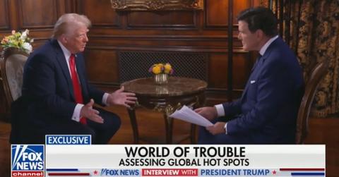 Photo of Donald Trump and Bret Baier.