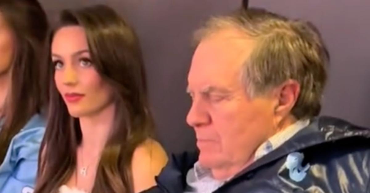 bill belichick falls asleep unc basketball game jordon hudson video